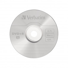 Диск DVD+R Verbatim (43498) 4.7GB 10штук Незаписанный в Алматы