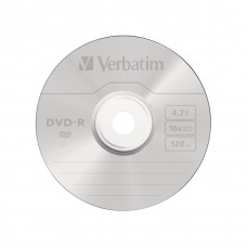 Диск DVD-R Verbatim (43547) 4.7GB 1штука Незаписанный в Алматы