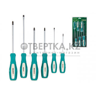 Набор отверток 6шт (SL3х100,5,5х150 PZ2х100 PH0х75,1х100,2х125) ВОЛАТ 17080-06