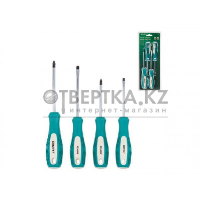 Набор отверток 4шт (SL4х75,SL5х100,PH1х75,PH2х100) ВОЛАТ 17085-04