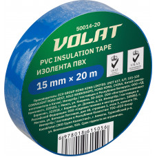 Изолента ПВХ 15ммх20м синяя ВОЛАТ