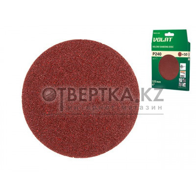 Шлифлист 125мм круг Р240 д/дерева 10шт. ВОЛАТ 80011-240