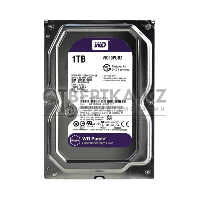 Жёсткий диск для видеонаблюдения Western Digital Purple HDD 1Tb WD10PURZ
