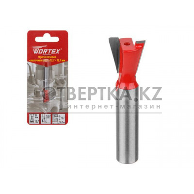 Фреза пазовая  "ласточкин хвост" 12,7х12,7 мм WORTEX 0318100