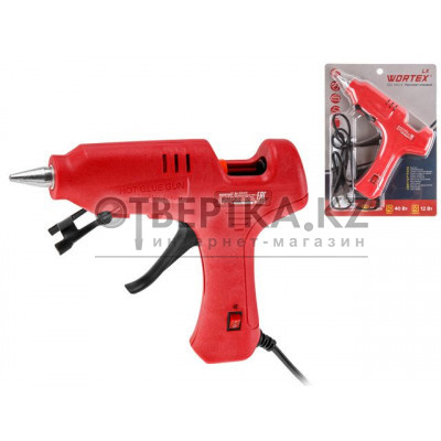 Пистолет клеевой WORTEX LX GG 1140-4 в блистере 40 Вт, 11,2 мм, 6 г/мин 0323217