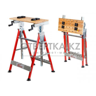 Верстак складной WORTEX WB 6012 БАМБУК, 605X540X(860-1140) мм, регулировка столешницы 0329004