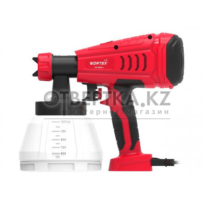 Краскораспылитель электрический WORTEX LX PS 0845-1 в кор. 550 Вт, 800 мл/мин, 1.3 л бак 0333222