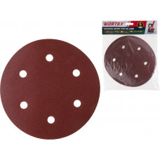 Шлифлист 225 мм Р150 самосцепл. 6 отв. 5 шт. WORTEX для DG 2285