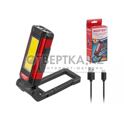 Фонарь светодиодный аккумуляторный Wortex CF 1840 в кор. 180-400 Лм, 8 режимов, магнит 1323365