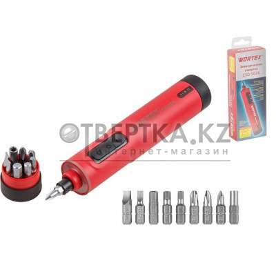 Отвертка аккумуляторная Wortex CSD 5026 в кор. 3.7 В, 0.6-1 Нм, 240-260 об/мин 1323396