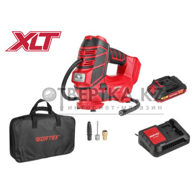 Аккум. компрессор WORTEX CTI 1811 в кор. ALL1 МЕГА АКЦИЯ 18 В, 11 бар, 12 л/мин, 1х2 А*ч, зу 1325446