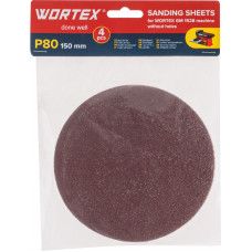 Шлифлист 150мм P80 без отв. 4 шт. для станка WORTEX GM 1528