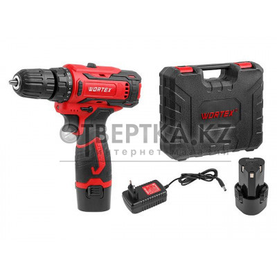 Аккум. дрель-шуруповерт WORTEX BD 1220 Li в чем. 12 В, 30 Н*м, 2х1.5 А*ч, БЗП 10 мм 1329356