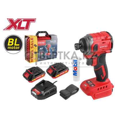 Аккум. ударный гайковерт/винтоверт WORTEX CWR 0218 в чем. XLT 2x2 А*ч, БЕСЩЕТ., 18 В, 220 Н*м 1329731