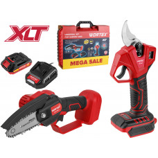 Набор аккум. инструмента WORTEX мини-пила + секатор в чем. ALL1 XLT SET СКИДКА -21% в Павлодаре