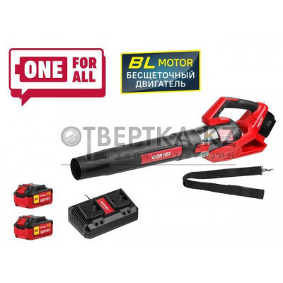 Аккум. воздуходувка WORTEX BB 2536 D ALL1 МЕГА АКЦИЯ БЕСЩЁТ.ДВИГ., 18В+18В, 2акб, 4 Ач, макс.объём.7