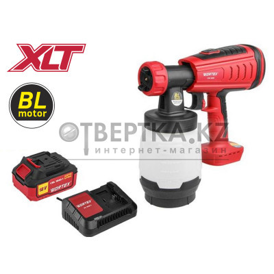 Аккум. краскораспылитель WORTEX CPS 1808 в кор. ALL1 XLT SET БЕСЩЁТ.ДВИГ., 18 В, 1 акк., 4 Ач, 10 1333406