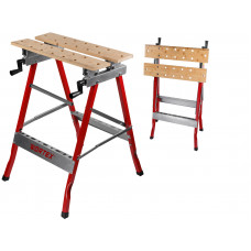 Верстак складной WORTEX WB 1060 в кор. БАМБУК, 605x640x800 мм, регулировка столешницы