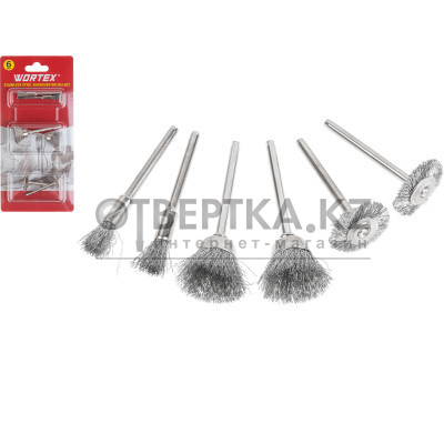 Набор щеток для гравера из нерж. стали WORTEX 1335683