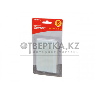 Клеевые стержни WORTEX (универс., 11.2х100 мм, 6 шт в блистере)