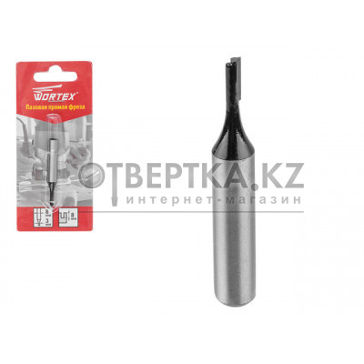Фреза пазовая прямая 3х8 мм WORTEX MCAA030818