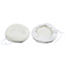 Полировальный круг 180мм, на завязках (иск.шерсть, короткая)