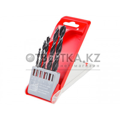 Набор сверл по дер. 5 шт (4-5-6-8-10 мм) WORTEX Набор сверл по дер. 5 шт (4-5-6-8-10 мм) WORTEX