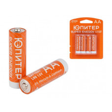 Батарейка AA LR6 1,5V alkaline 4шт. ЮПИТЕР