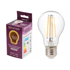 Лампа светодиодная филаментная A60 СТАНДАРТ 8 Вт E27 3000К ЮПИТЕР ДЕКОР