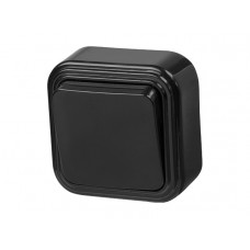 Выключатель 1 клав. (открытый, до 6А) черный, Стандарт, Юпитер в Алматы