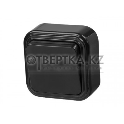 Выключатель 1 клав. (открытый, до 6А) черный, Стандарт, Юпитер JP7412-01