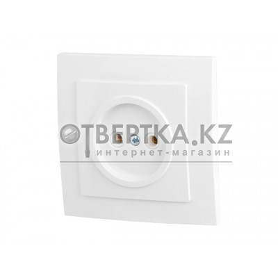 Розетка 1-ая (скрытая, б/з) белая, Стандарт, Юпитер JP7420-02
