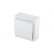 Выключатель 1 клав. (открытый, до 6А) белый, Эконом, Юпитер в Алматы