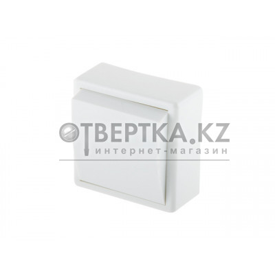 Выключатель 1 клав. (открытый, до 6А) белый, Эконом, Юпитер JP7421-01