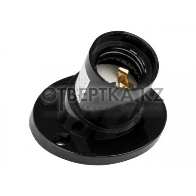 Патрон Е27 карболитовый потолочный, наклонный, черный Юпитер JP7700-03