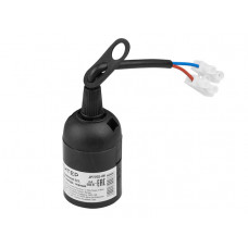 Патрон Е27 термостойкий пластик подвесной, с клеммной колодкой, черный Юпитер в Атырау