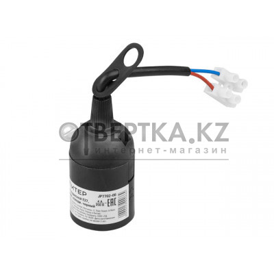 Патрон Е27 термостойкий пластик подвесной, с клеммной колодкой, черный Юпитер JP7702-06