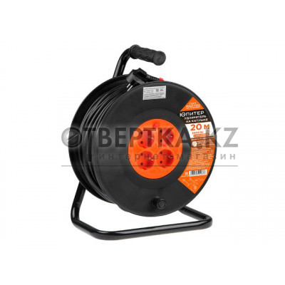 Удлинитель на катушке 20м (4 роз., 3,5кВт, с/з, ПВС 3х1,5) Юпитер JP8404-04