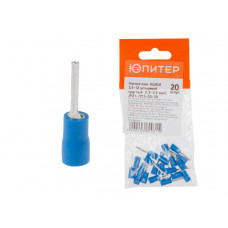 Наконечник НШКИ 2,5-12 штыревой круглый  (1,5 - 2,5 мм2) (20 шт) Юпитер в Атырау Наконечник НШКИ 2,5-12 штыревой круглый  (1,5 - 2,5 мм2) (20 шт) Юпитер в Атырау