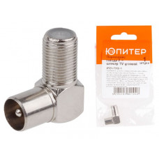 Переходник гнездо F - штекер TV угловой ЮПИТЕР в Атырау