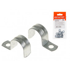 Скоба металлическая однолапковая d 16-17 мм (10шт) Юпитер