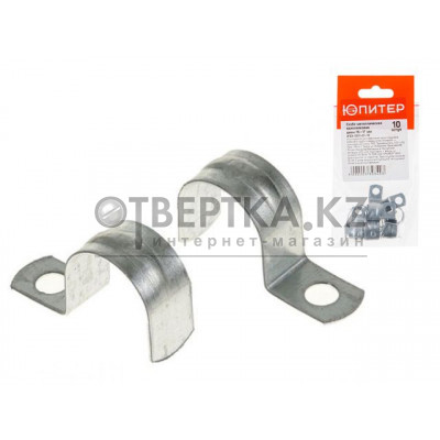 Скоба металлическая однолапковая d 16-17 мм (10шт) Юпитер JPZ2-3201-01-10