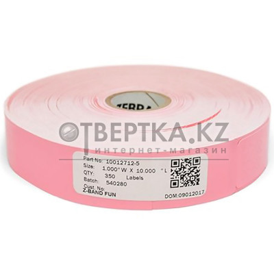 Этикетки-браслеты Zebra Z-Band Fun Pink 10012712-5