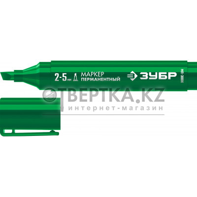 ЗУБР МП-300К зеленый, 2-5 мм, клиновидный перманентный маркер (06323-4)