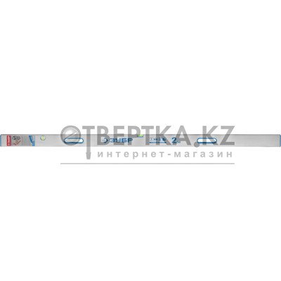 ЗУБР ППУ-Р 2 м, точность 0.5 мм/м, 2 глазка, Правило с уровнем и ручками (1075-2.0) 1075-2.0_z01