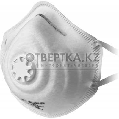 ЗУБР ФК-95, класс защиты FFP2, коническая, фильтрующая полумаска с клапаном выдоха (11163-2) 11163-2_z01