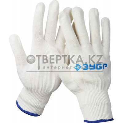 ЗУБР КОМФОРТ, L-XL, х/б перчатки без покрытия, 13 класс, Профессионал (11450-XL)