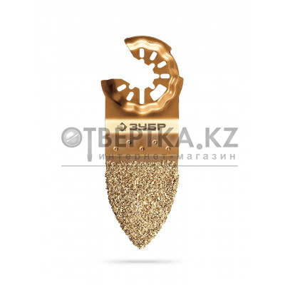 ЗУБР CARBIDE ВК8 Р40, 35x42 мм полотно дельтовидное с твердосплавной крошкой: керамика, кирпич, пенобетон (15582-P40)
