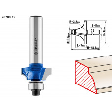 ЗУБР 19.0 x 7 мм, радиус 3.2 мм, фреза кромочная калевочная №1, Профессионал (28700-19) в Актобе