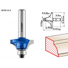 ЗУБР 25.4 x 10.5 мм, радиус 6.3 мм, фреза кромочная калевочная №1, Профессионал (28700-25.4) в Алматы